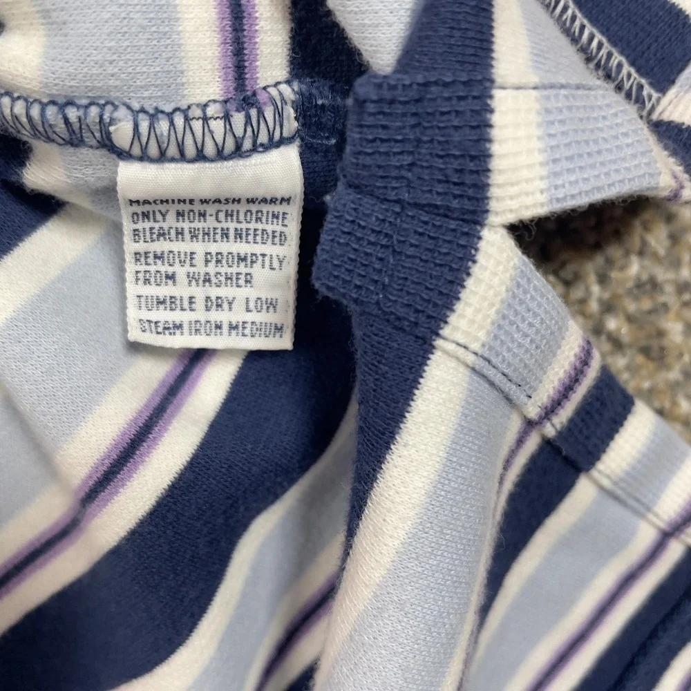 Polo Ralph Lauren Striped Polo Shirt Mens‎ Large Blue White Purple Pony Cotton